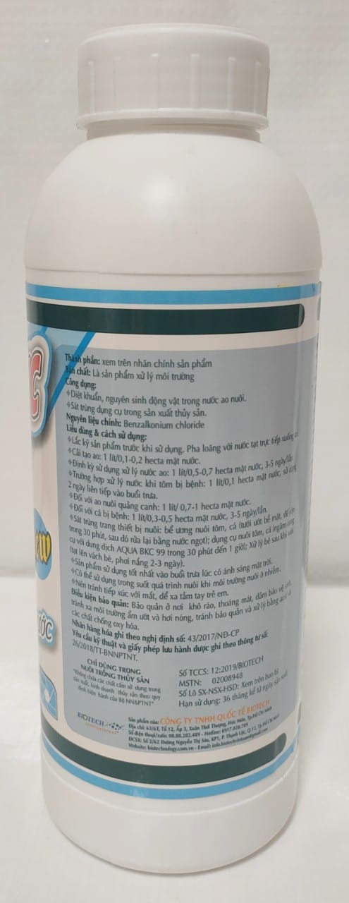 AQUA BKC 99 – Diệt khuẩn, sát trùng nguồn nước, xử lý cá bị lở loét, do vi khuẩn và nấm - Ảnh 3