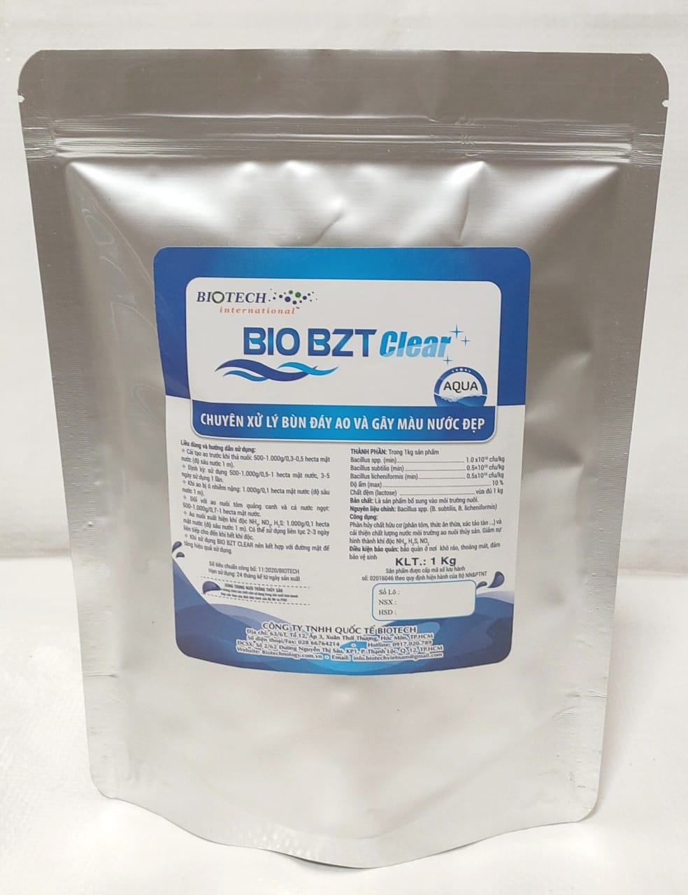 Alternative view of BIO BZT CLEAR (AQUA) - Vi sinh chuyên xử lý nước và đáy ao, Gây màu nước đẹp