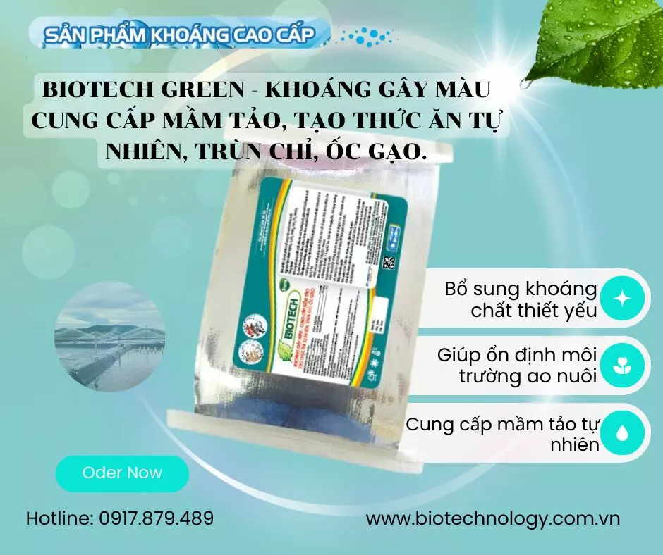 BIOTECH GREEN - GÂY TRÙN CHỈ, ỐC GẠO